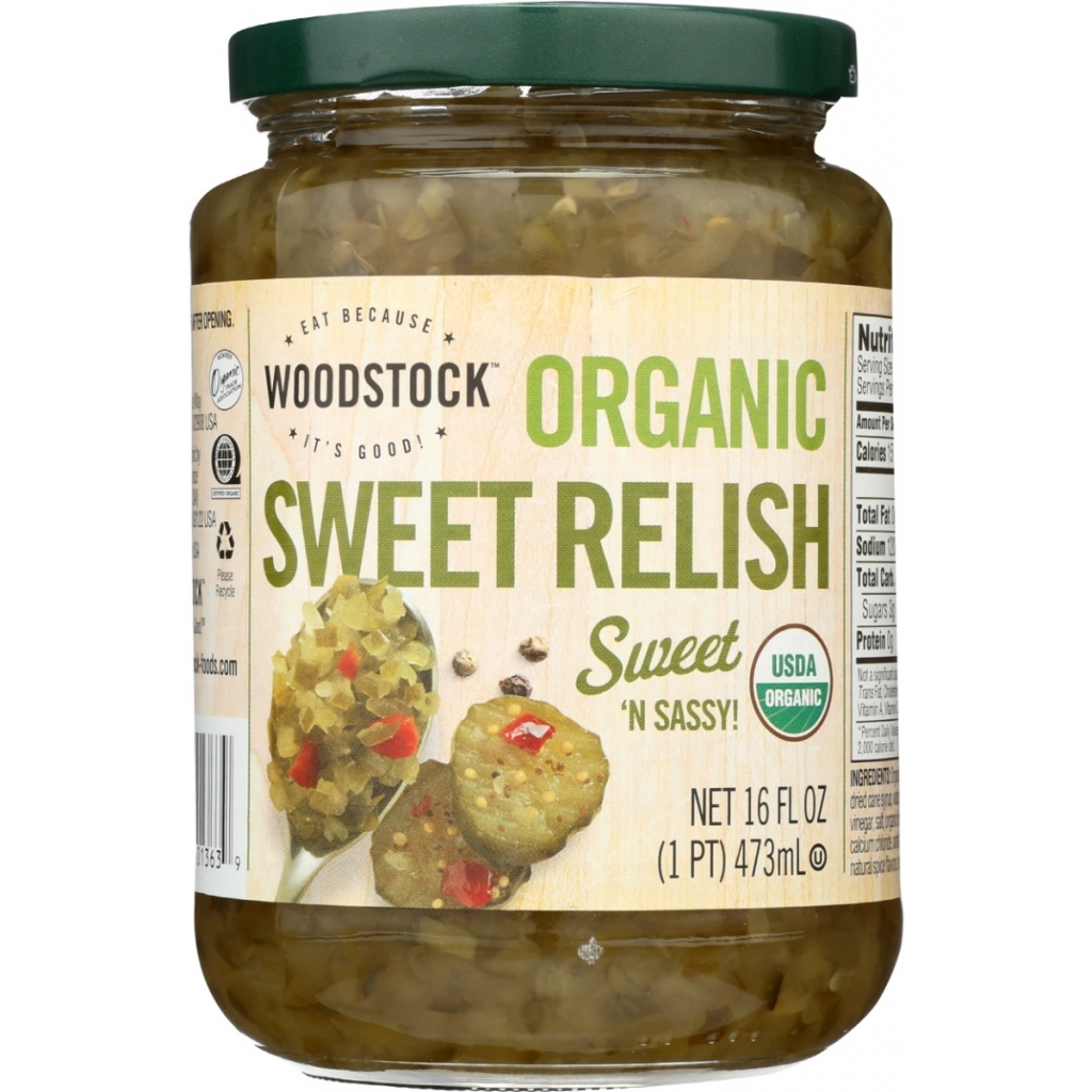 Organic Sweet Relish, 16 oz