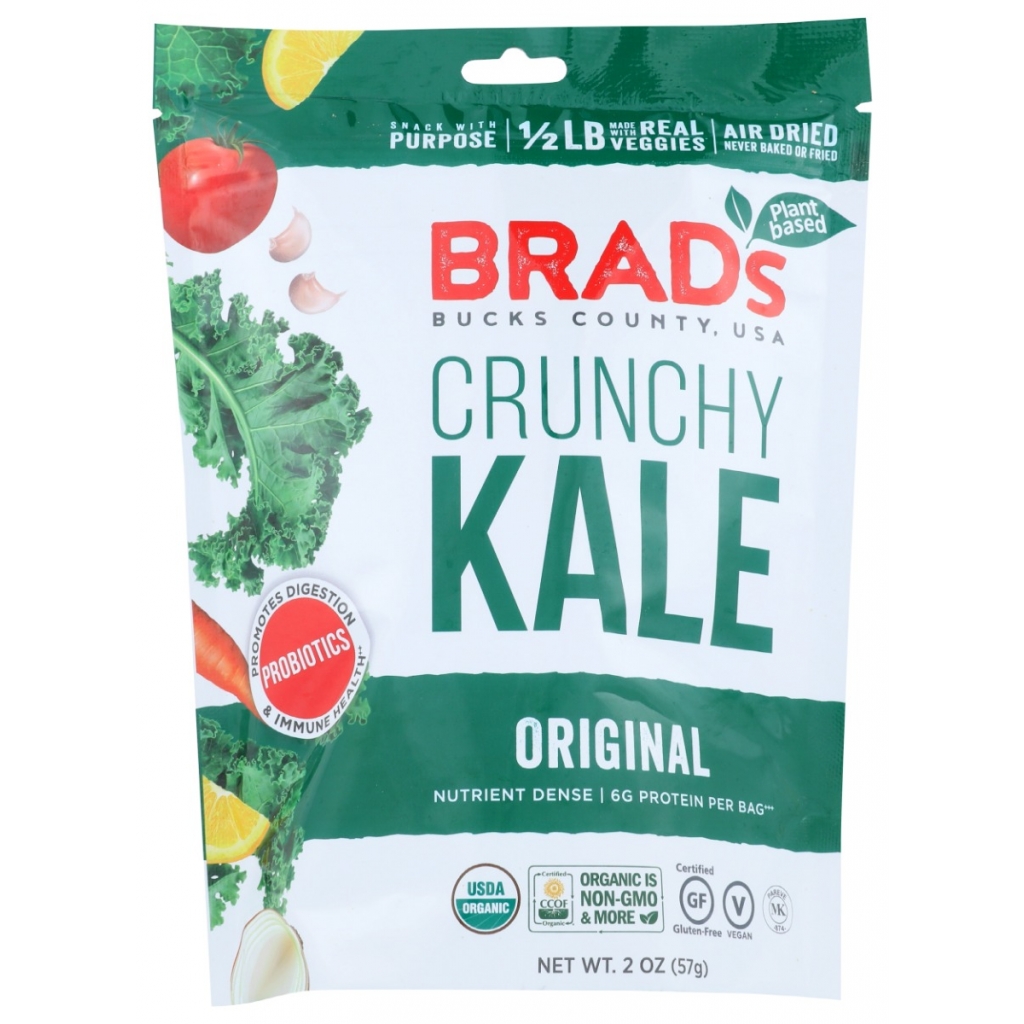 Crunchy Kale Original with Probiotic - Healthy Snack - 2 oz