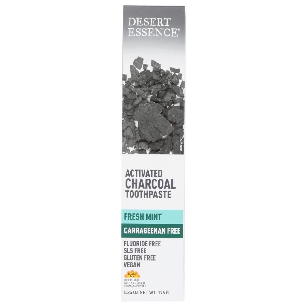 Activated Charcoal Toothpaste - 6.25 oz, Carrageenan Free