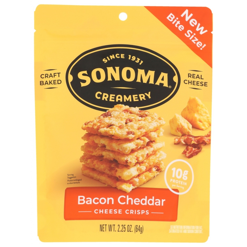 Sonoma Creamery Bacon Cheddar Cheese Crisps - 2.25 oz