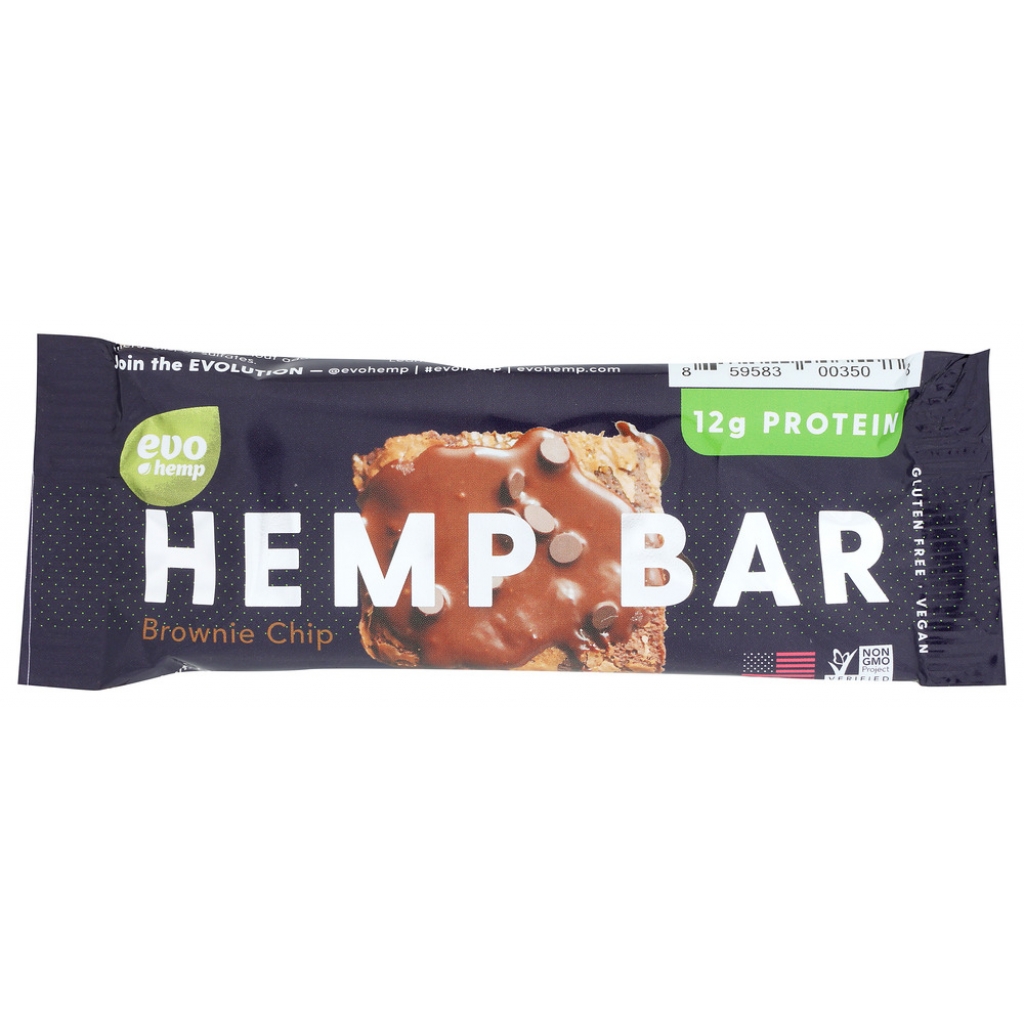 Nutritious Brownie Chip Hemp Bar with Cashew Butter - 1.70 oz