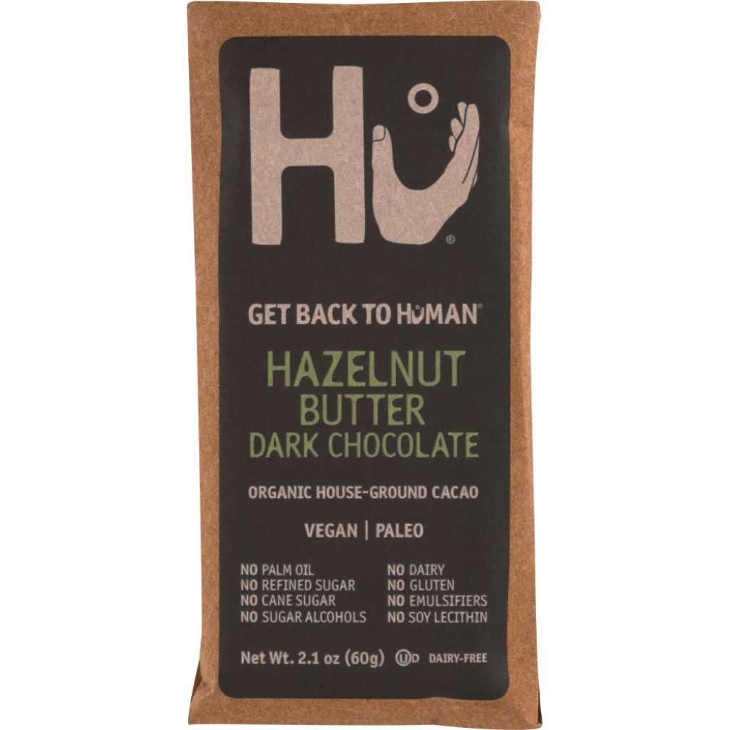 Organic Dark Chocolate Hazelnut Butter Bar, 2.1 oz