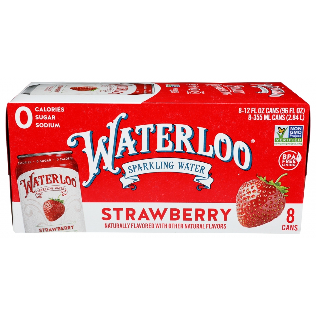 Sparkling Strawberry Water 8-Pack, 96 fl oz