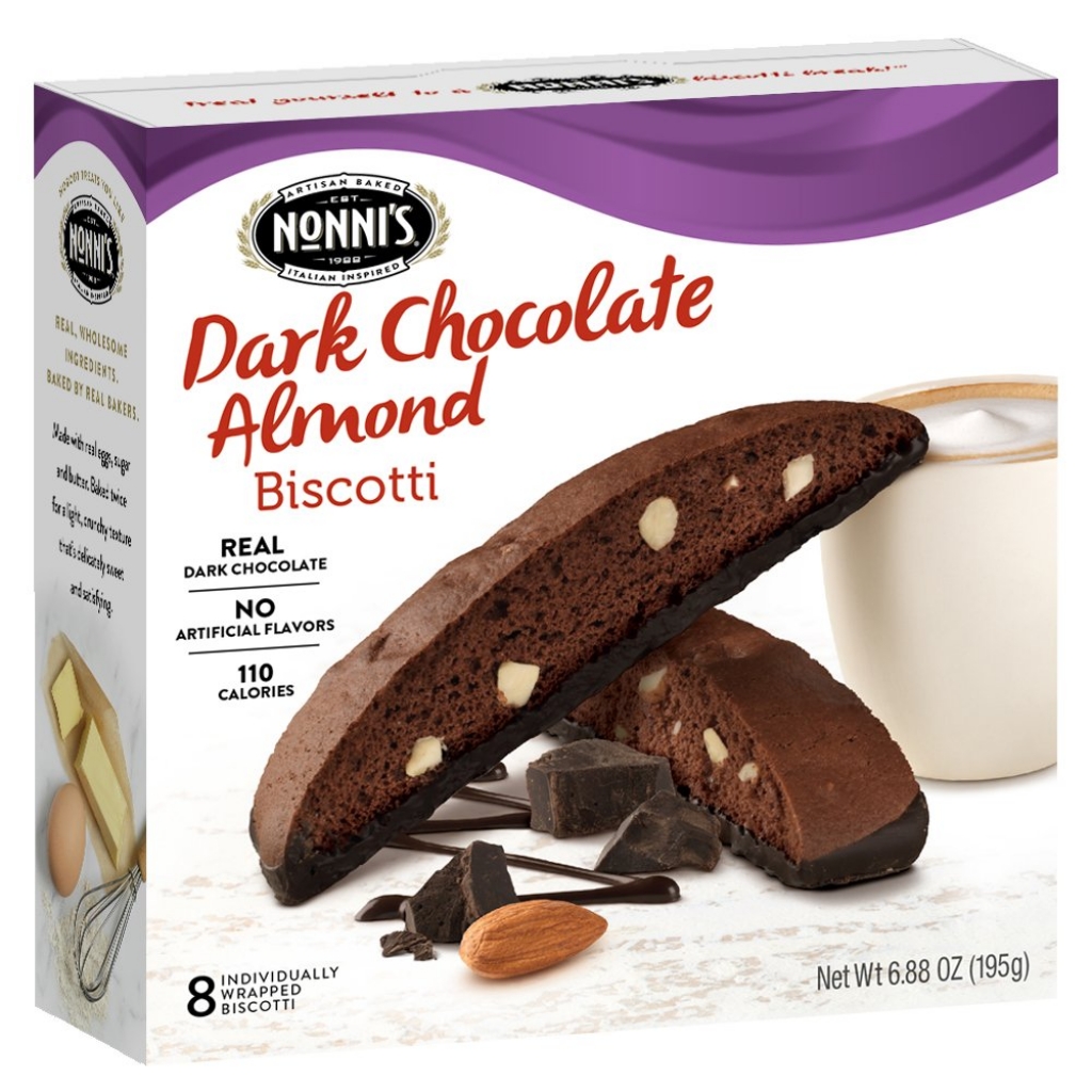 Premium Dark Chocolate Biscotti with Almonds - 6.88 oz