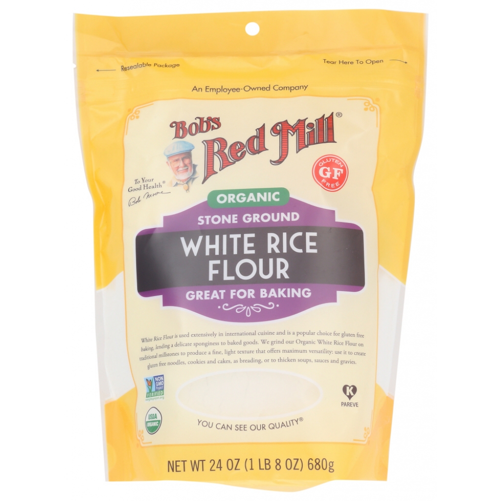 Organic White Rice Flour, 24 oz