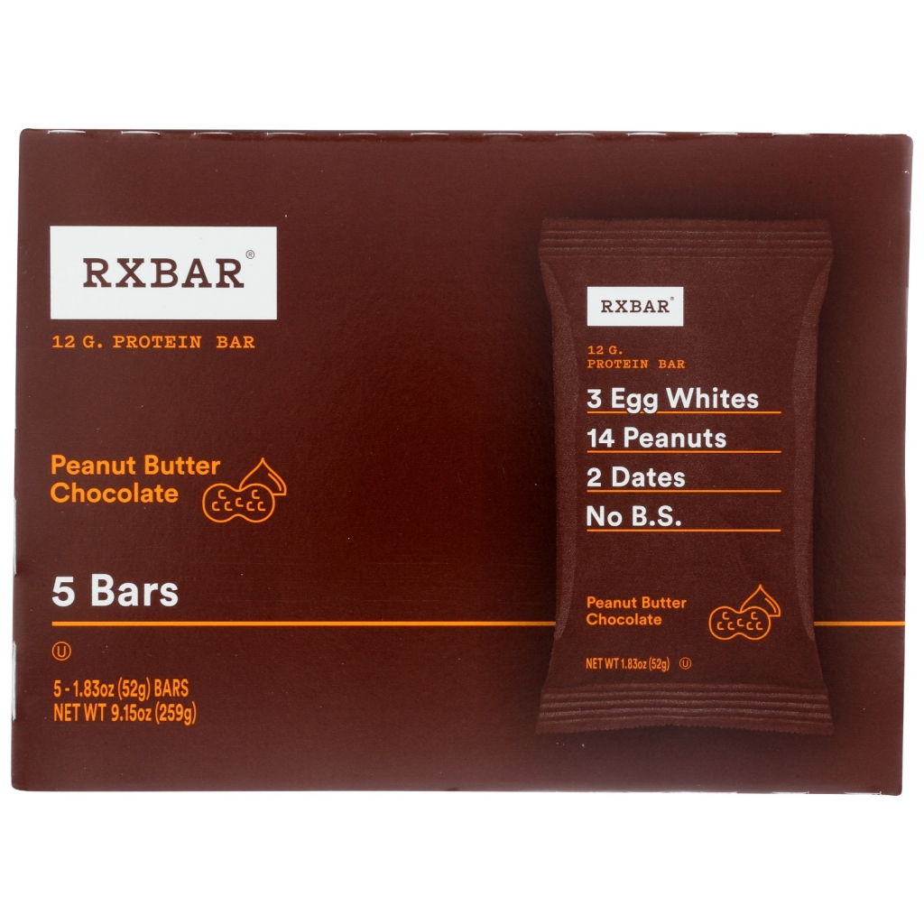 Peanut Butter Chocolate Protein Bars - Delicious & Nutritious (5 Pack)