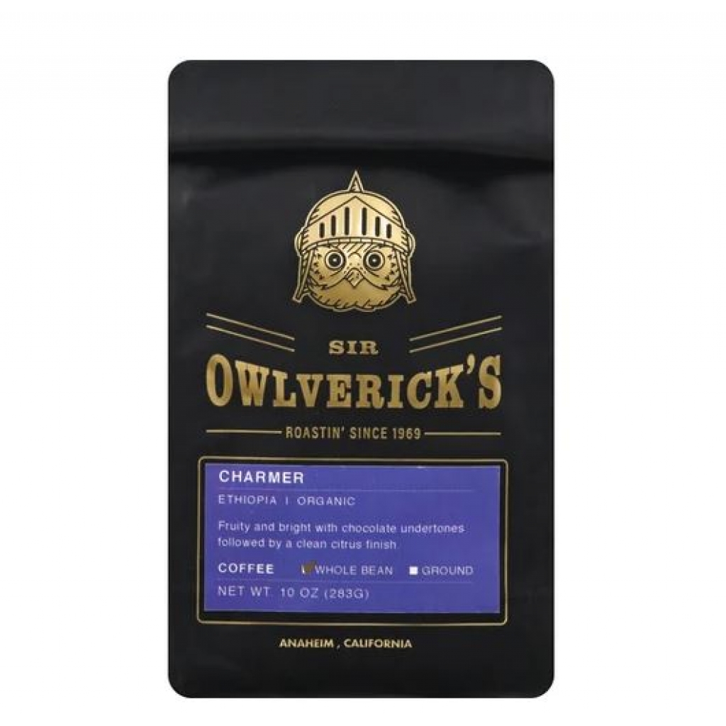 Sir Owlverick's Ethiopia Whole Bean Organic Coffee - 10 oz