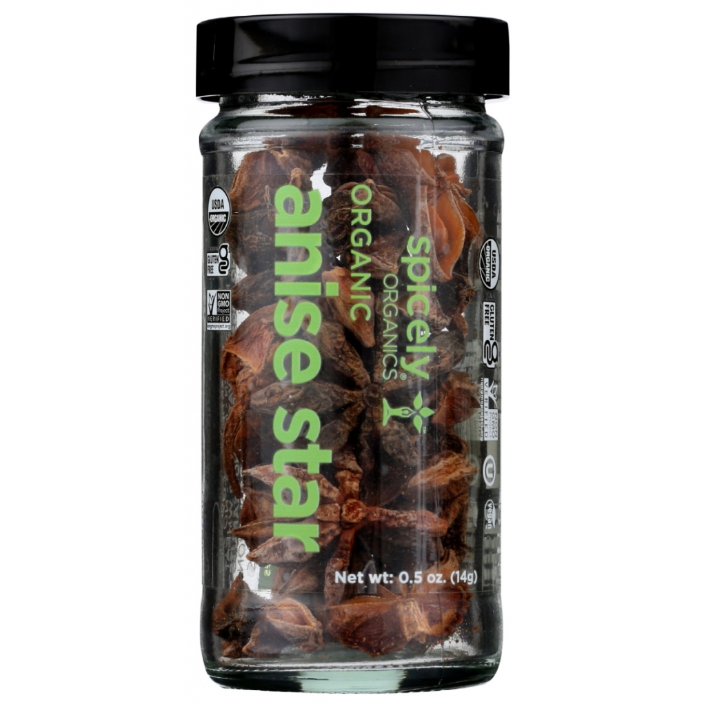 Organic Anise Star Pods Jar - 0.5 oz