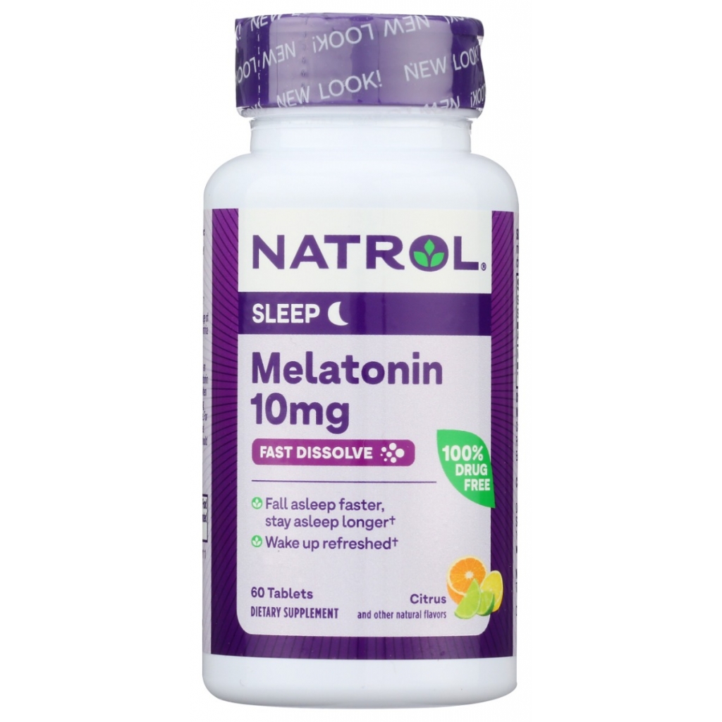 Melatonin Fast Dissolve Citrus Tablets, 10 mg, 60 ct