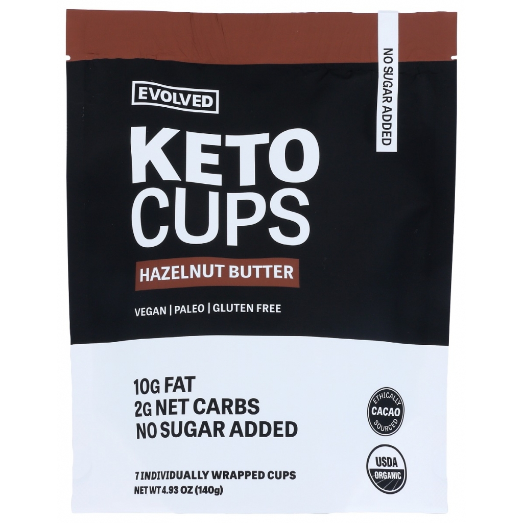 Hazelnut Butter Keto Cups - Satisfying Snack for Keto Diets, 4.93 oz