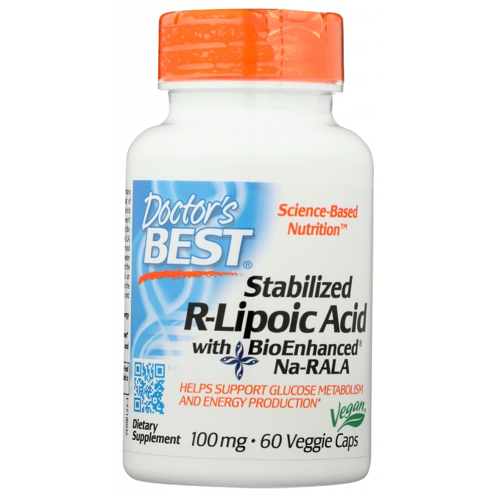 Stabilized R-Lipoic Acid with BioEnhanced Na-RALA - 100mg, 60 Vcaps