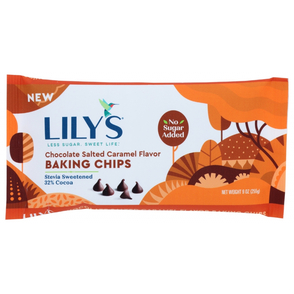 LILY'S Chocolate Salted Caramel Flavor Baking Chips, 9 OZ