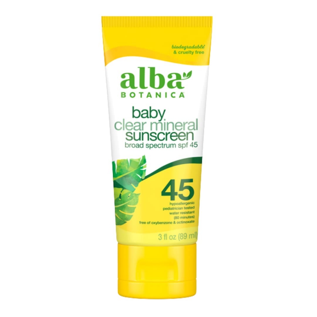 Baby Clear Mineral Sunscreen SPF 45 - Gentle Protection - 3oz