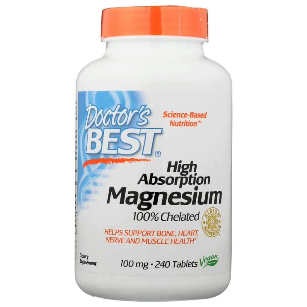 Doctor's Best Chelated Magnesium Tablets, 240 count