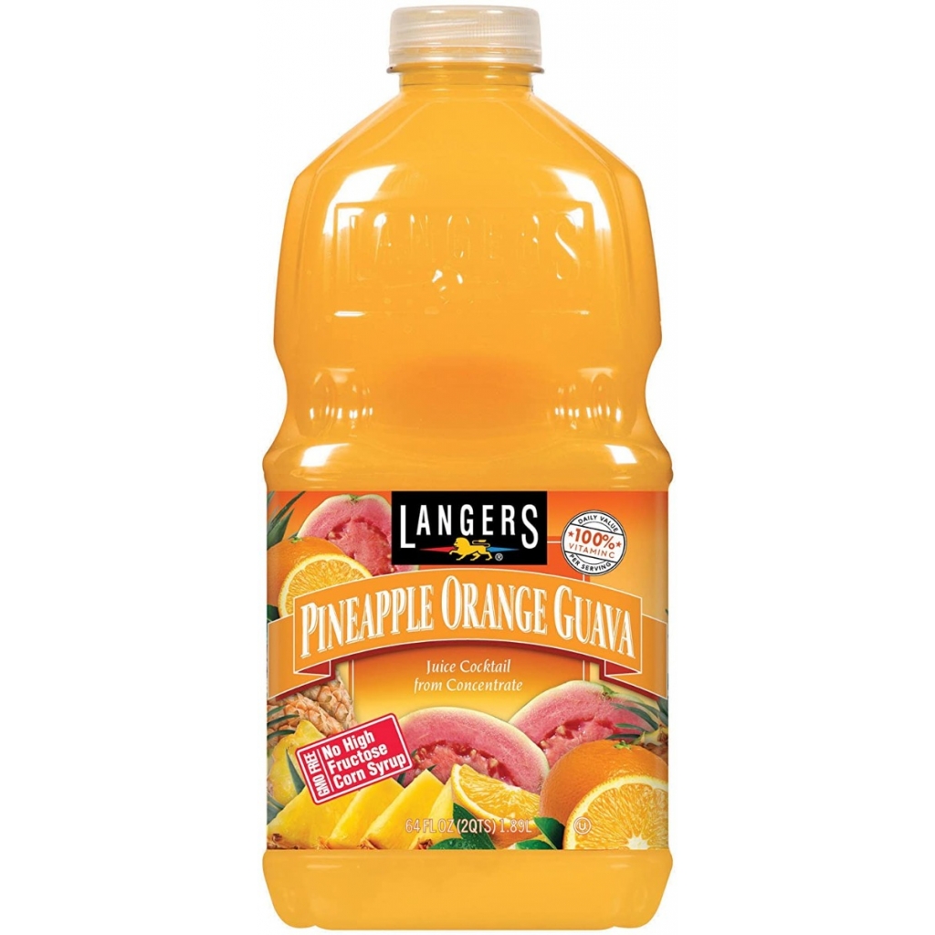 Langers Pineapple Orange Guava Juice - Tropical Freshness