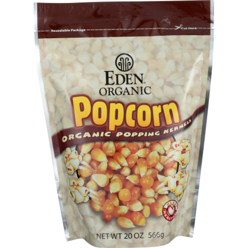 Organic Yellow Popcorn - Crunchy Snack, 20 oz