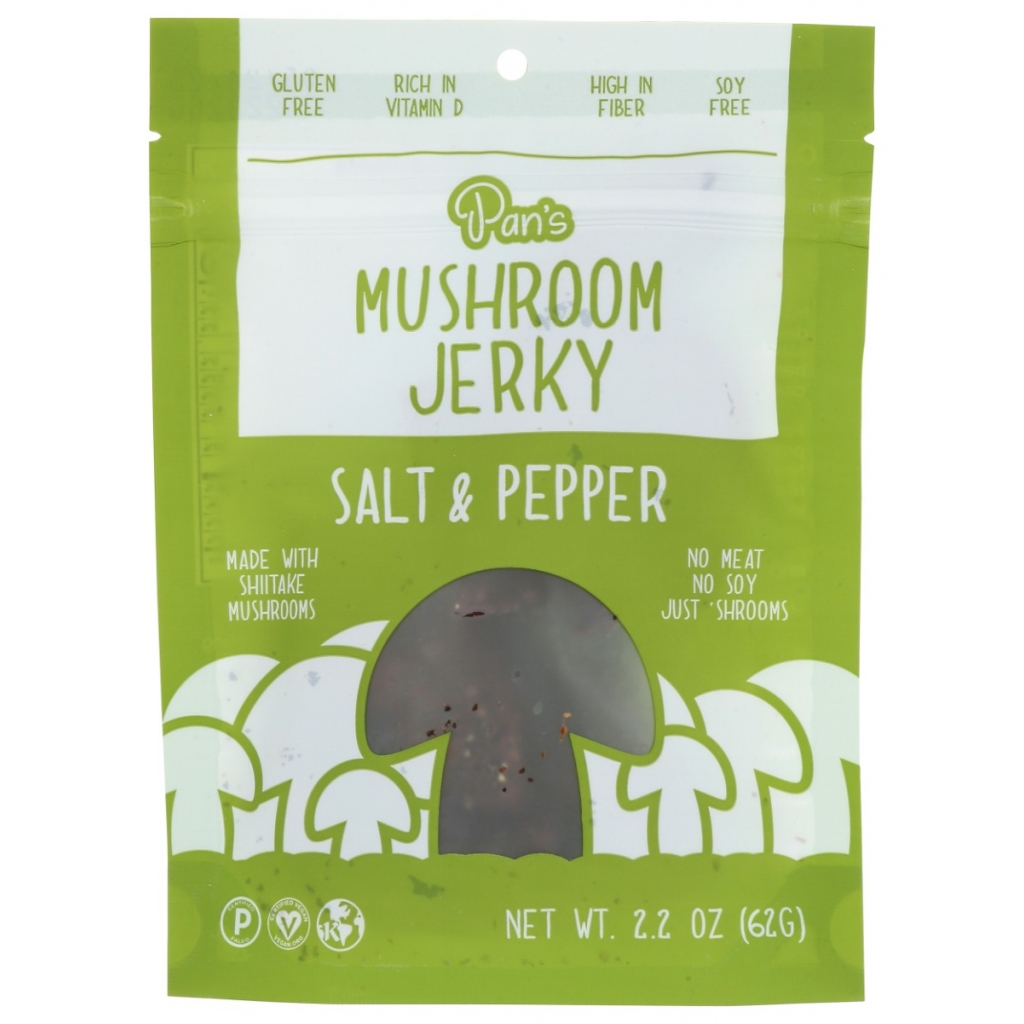 Salt Pepper Mushroom Jerky - 2.2 oz.