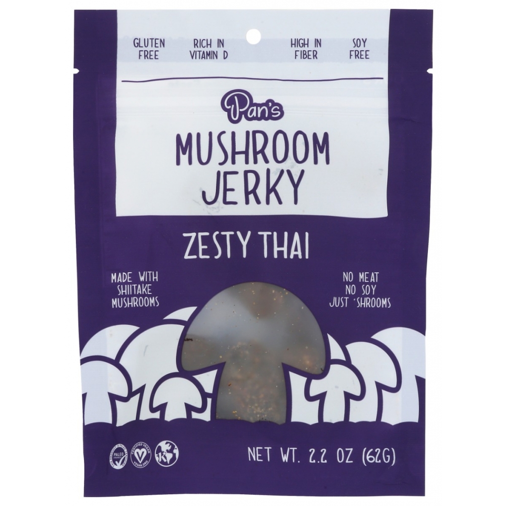 Zesty Thai Mushroom Jerky, 2.2 oz