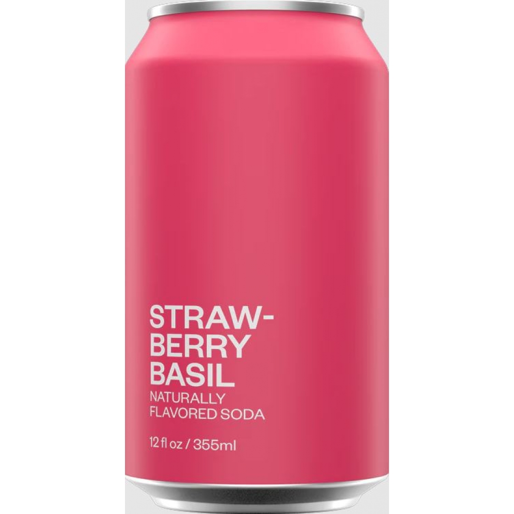 Strawberry Basil Soda, 12 fl oz