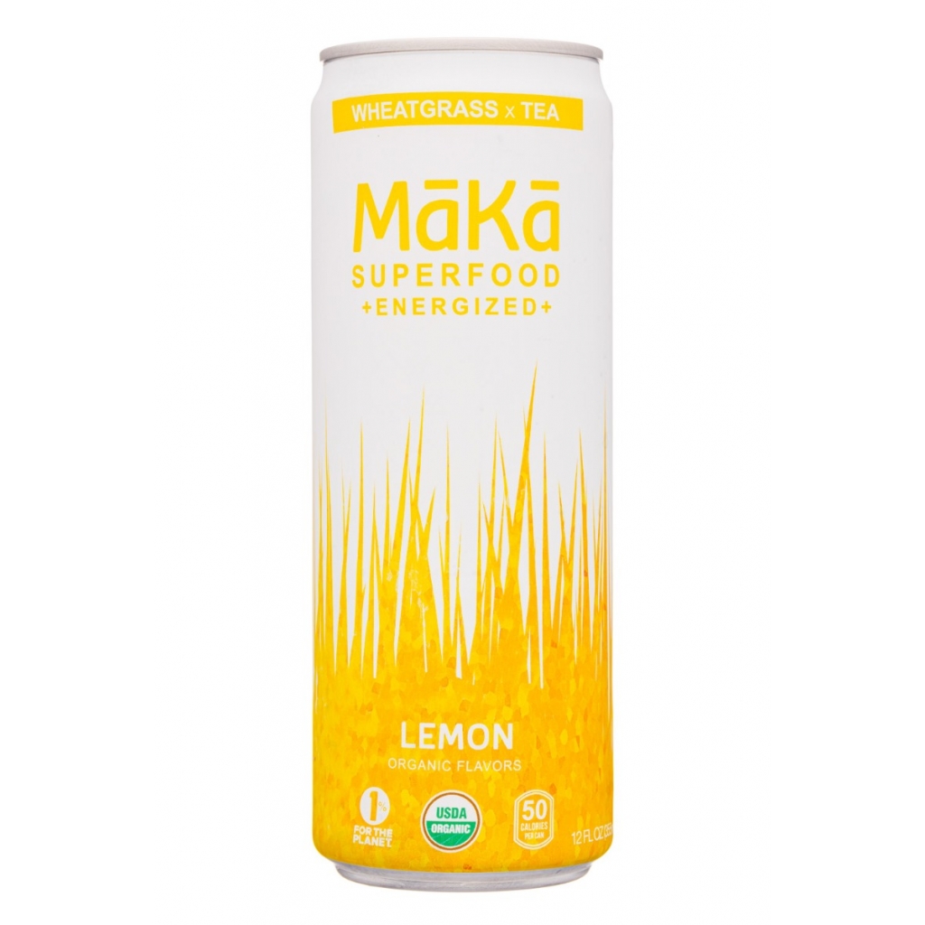 MāKā Lemon Energized Superfood Tea, Refreshing Drink, 12 fl oz