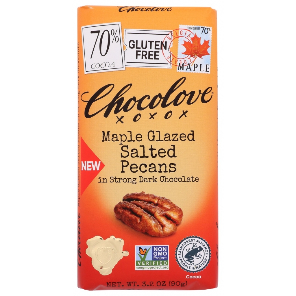 Maple Glazed Salted Pecans in Dark Chocolate - 3.2 oz