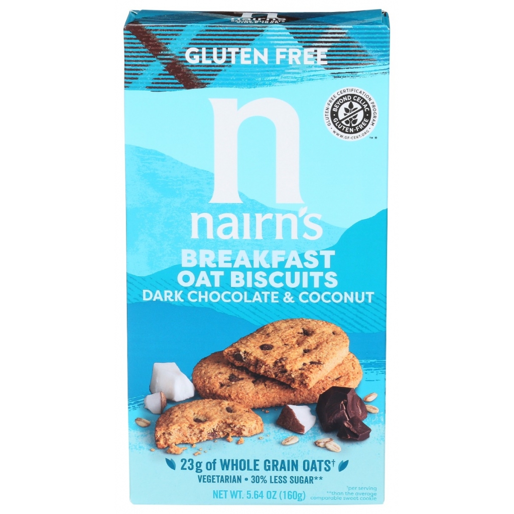 Dark Chocolate and Coconut Breakfast Oat Biscuits, 5.64 oz