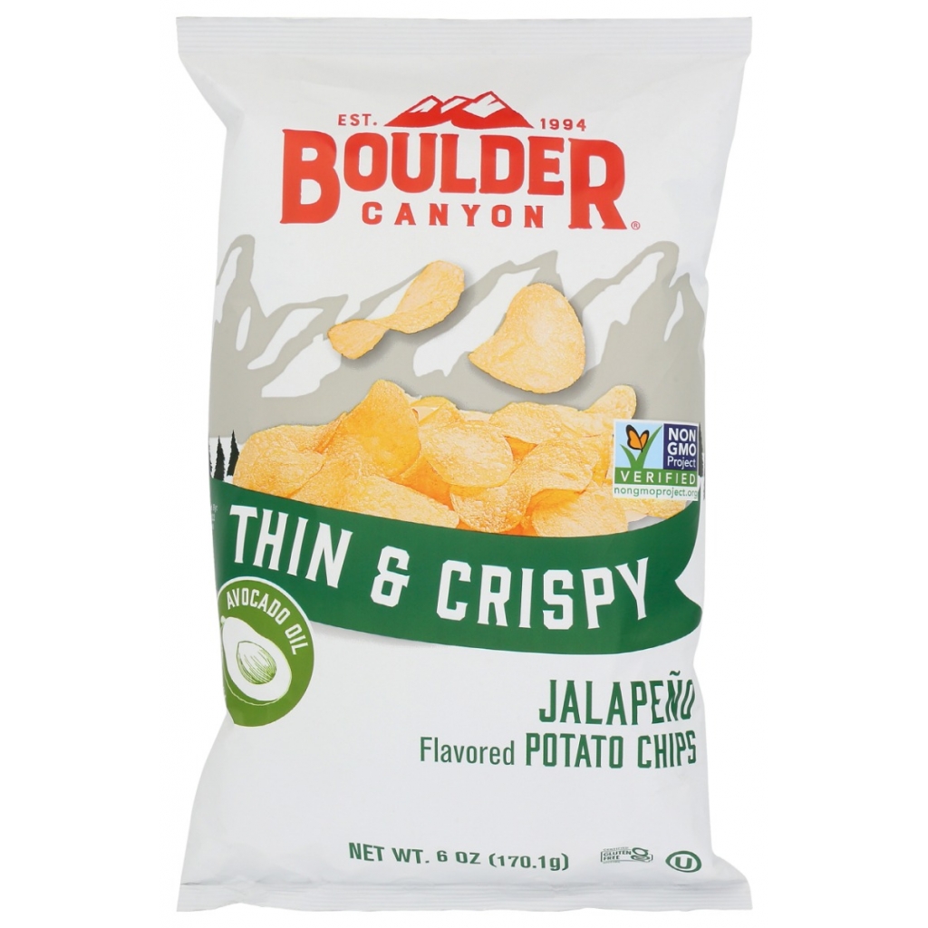 Thin and Crispy Jalapeno Potato Chips - 6 oz