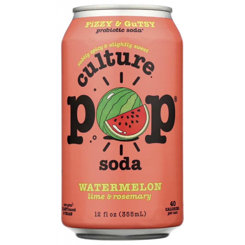 Watermelon Lime & Rosemary Probiotic Soda - Refreshing Beverage