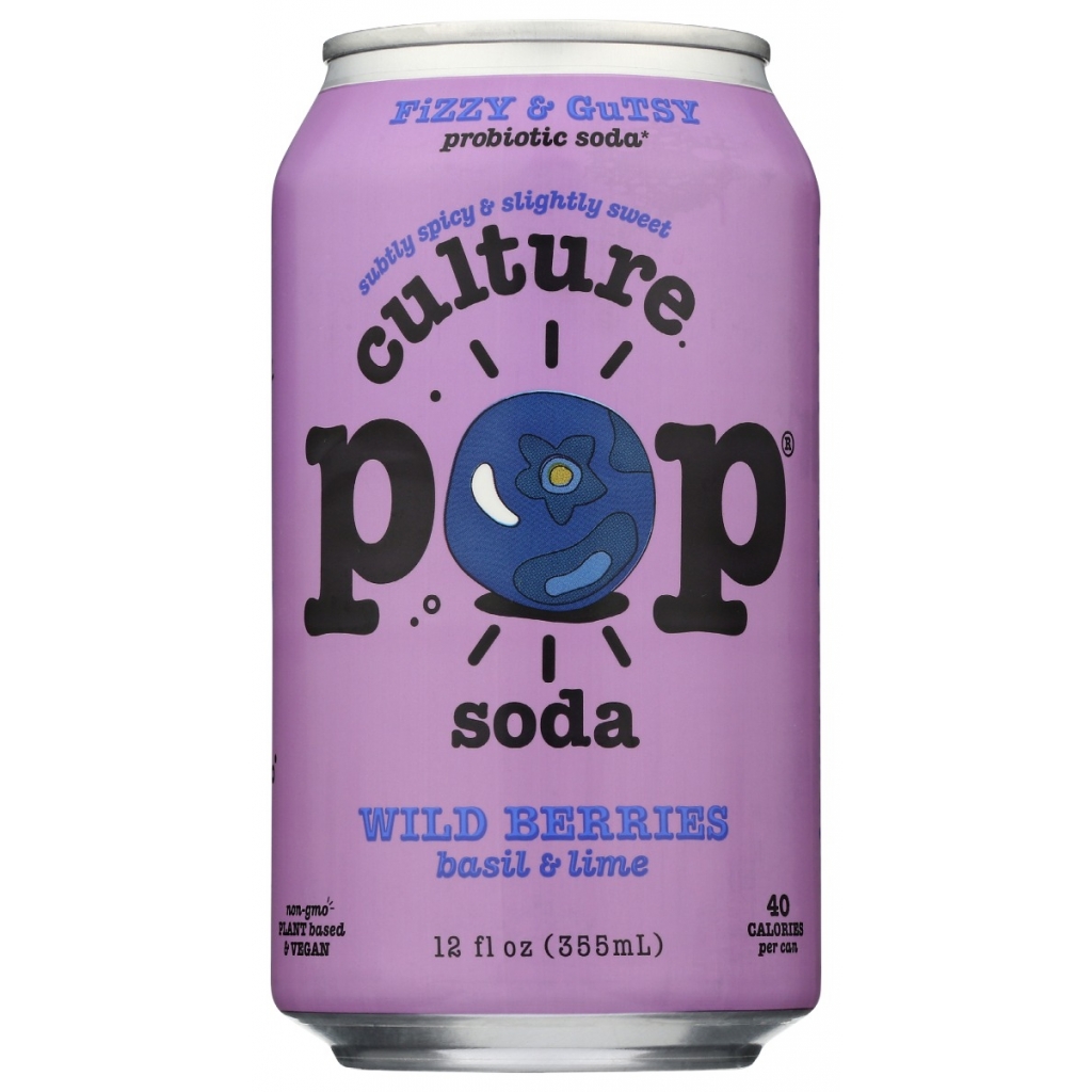 Wild Berries Basil & Lime Probiotic Soda - Unique Refreshment