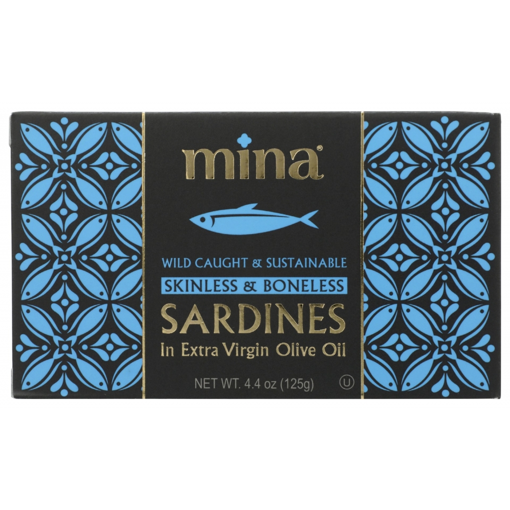 Skinless and Boneless Sardines in Extra Virgin Olive Oil – 4.4 oz