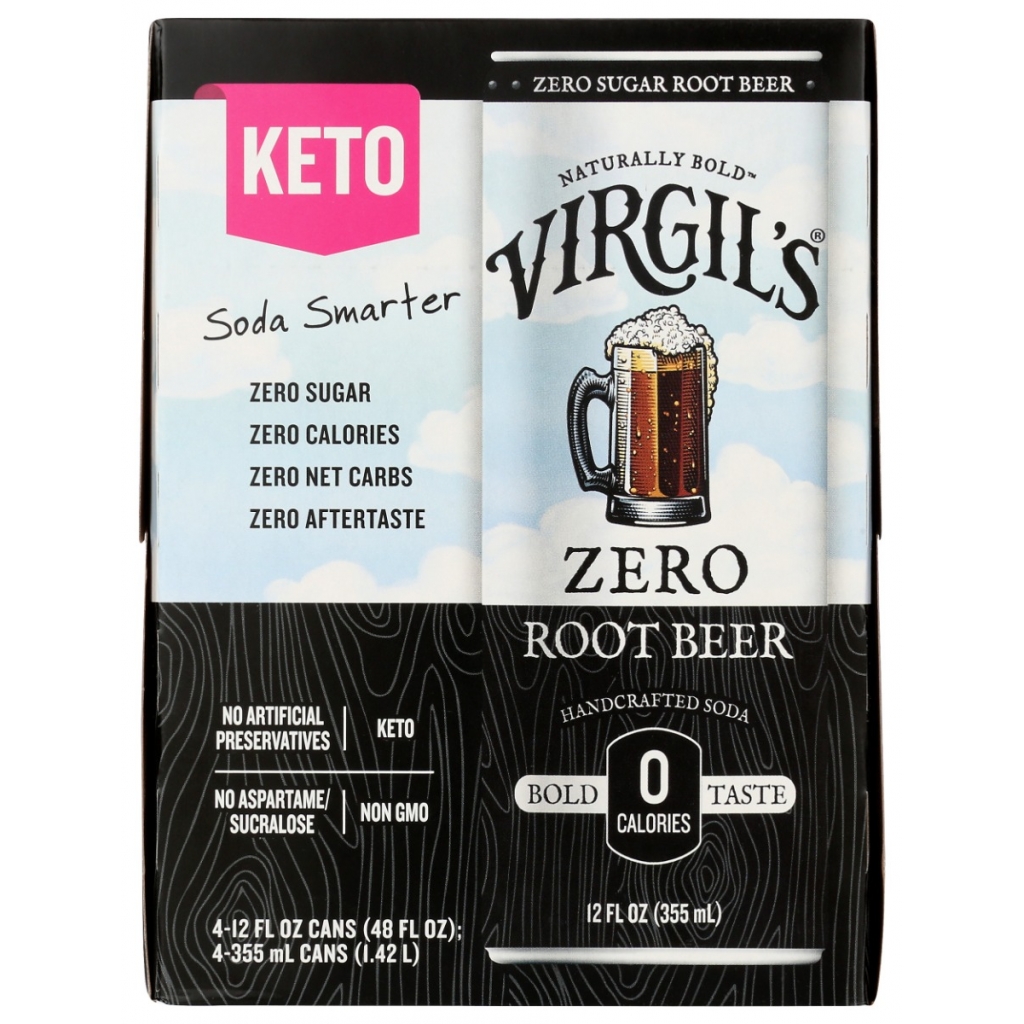 Zero Sugar Root Beer - 4 Pack, 48 fl oz