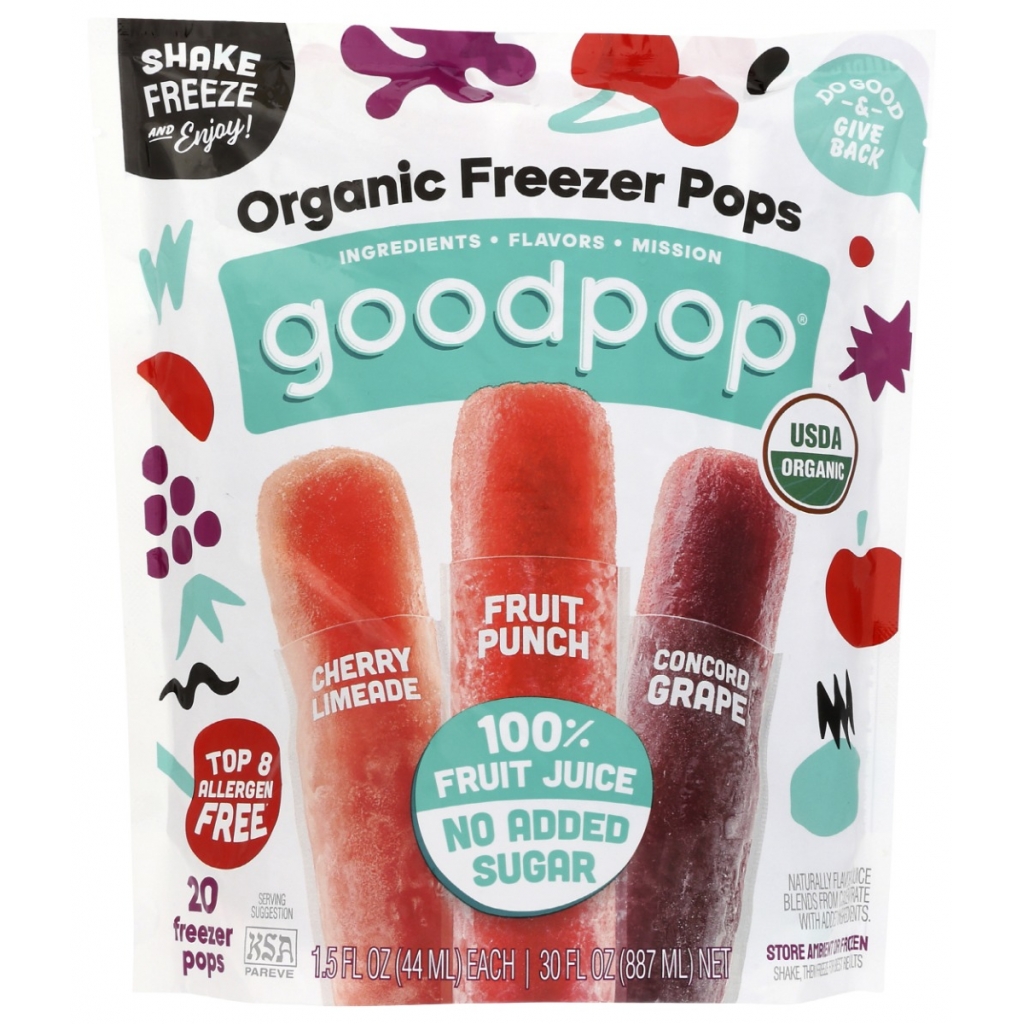 Organic Freezer Pops - 20 Count, 30 fl oz