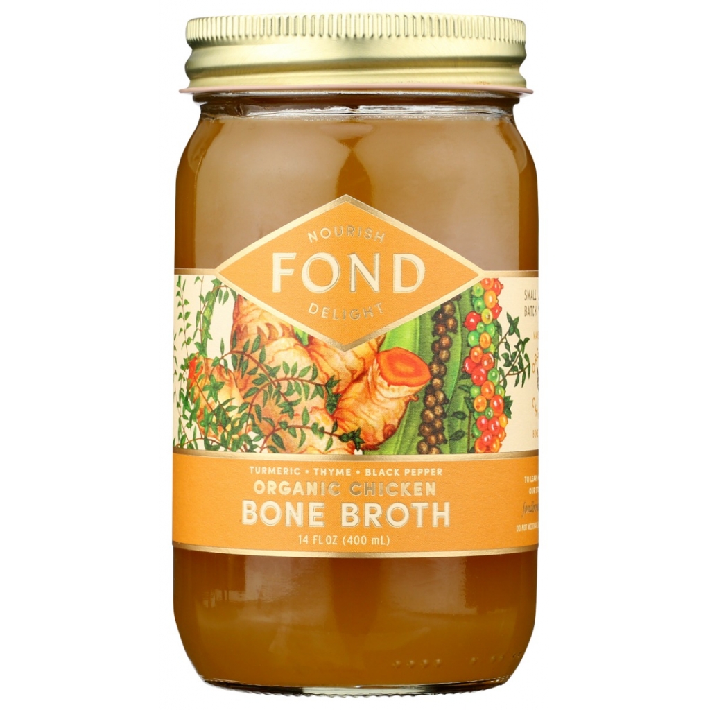 Organic Bone Broth with Turmeric and Black Pepper - 14 fl oz