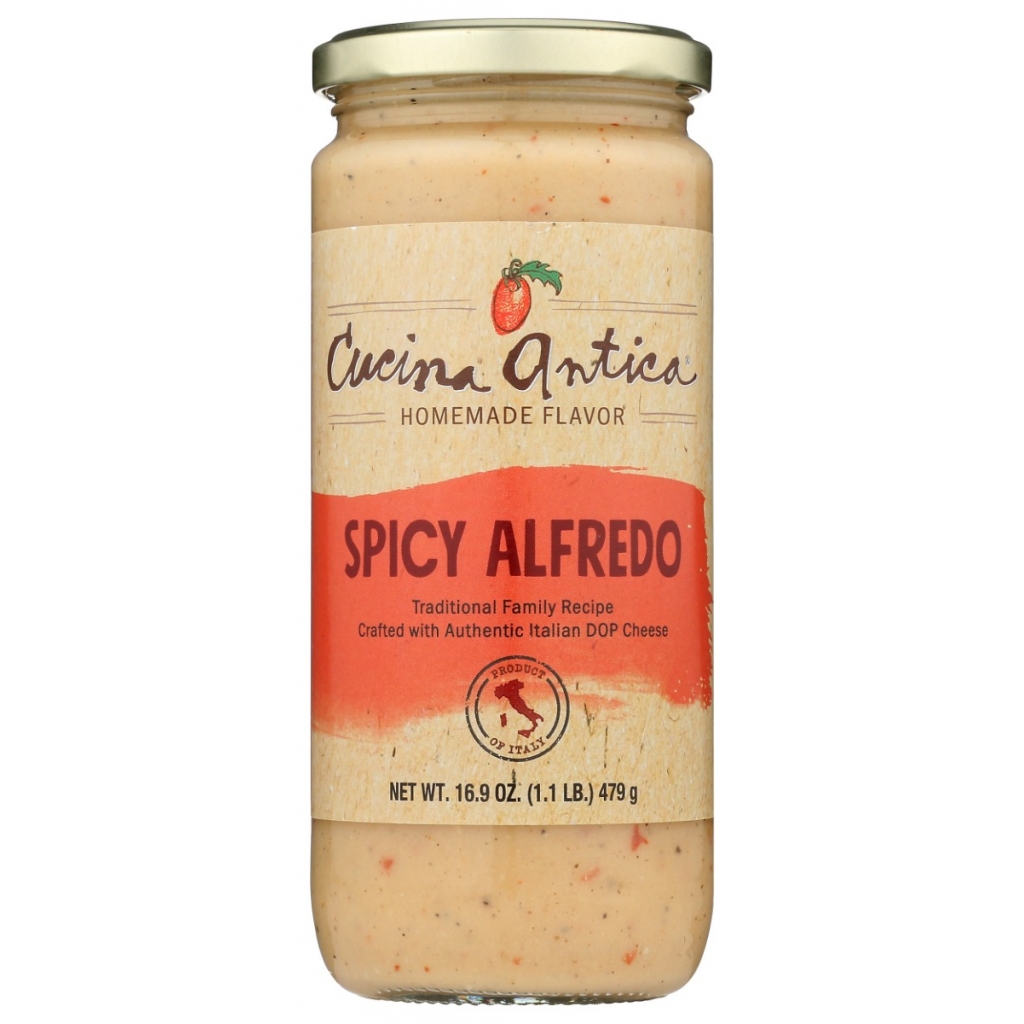 Spicy Alfredo Pasta Sauce Authentically Italian, 16.9 oz