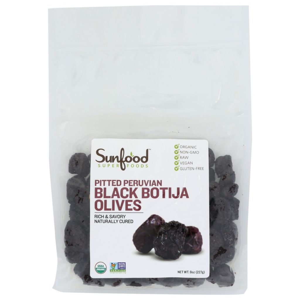 Pitted Peruvian Black Botija Olives - 8 OZ