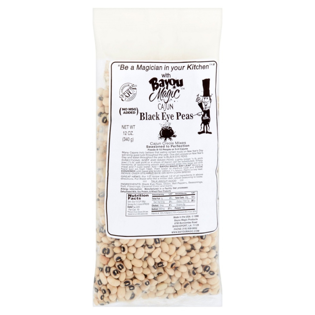 Cajun Seasoned Black Eyed Peas, 12 oz