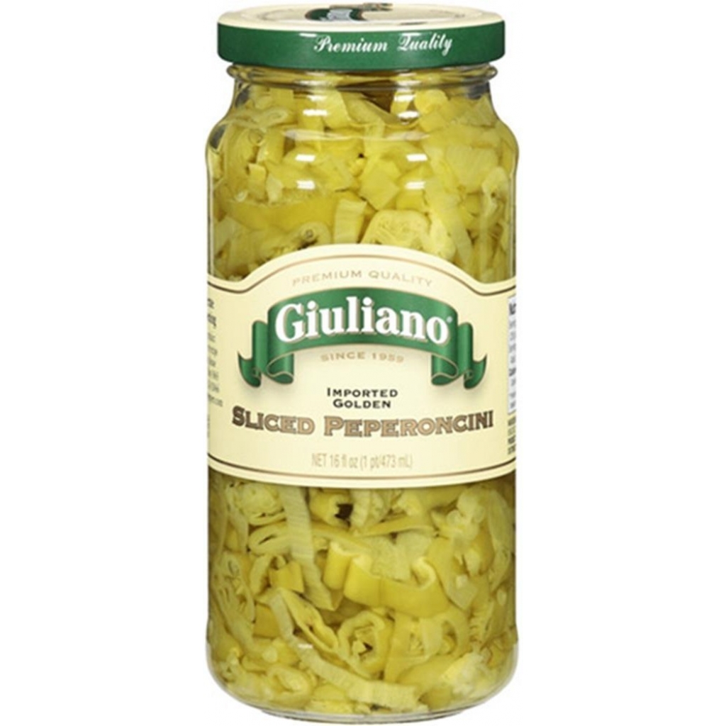 Golden Sliced Greek Peperoncini, 16 oz