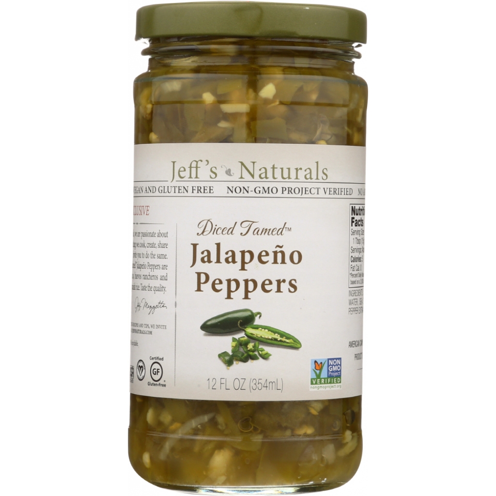 Diced Tamed Jalapeño Peppers, 12 oz