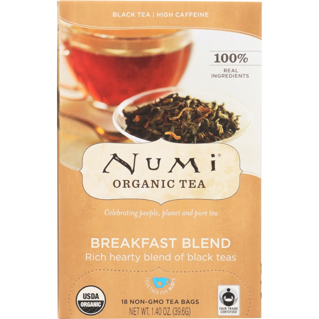 Organic Black Tea Breakfast Blend, 18 Tea Bags