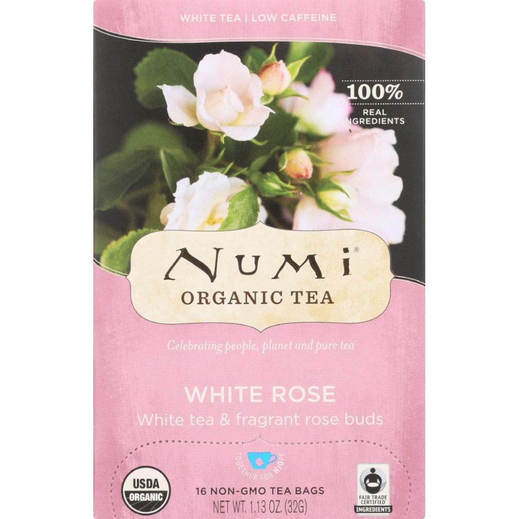 NUMI Organic White Tea with White Rose - 16 Bags