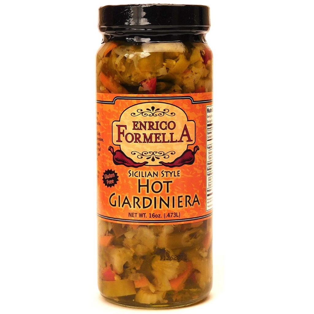 Sicilian Style Hot Giardiniera - 16 oz