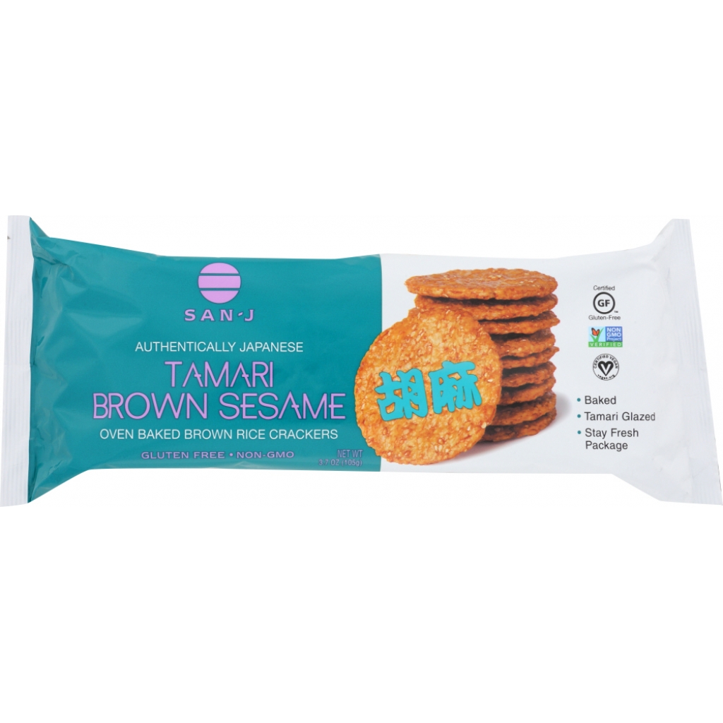 Tamari Brown Sesame Brown Rice Crackers, 3.7 oz