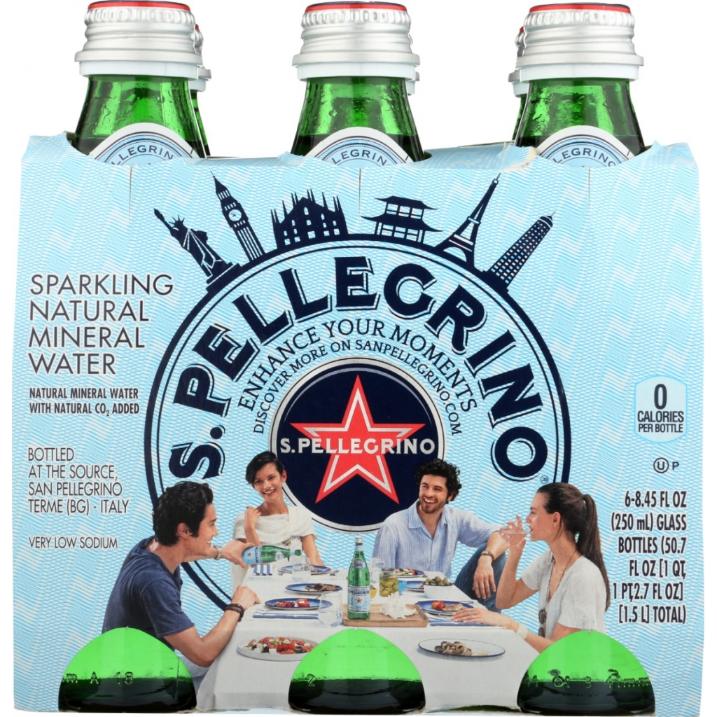 S.Pellegrino Sparkling Natural Mineral Water 6-Pack