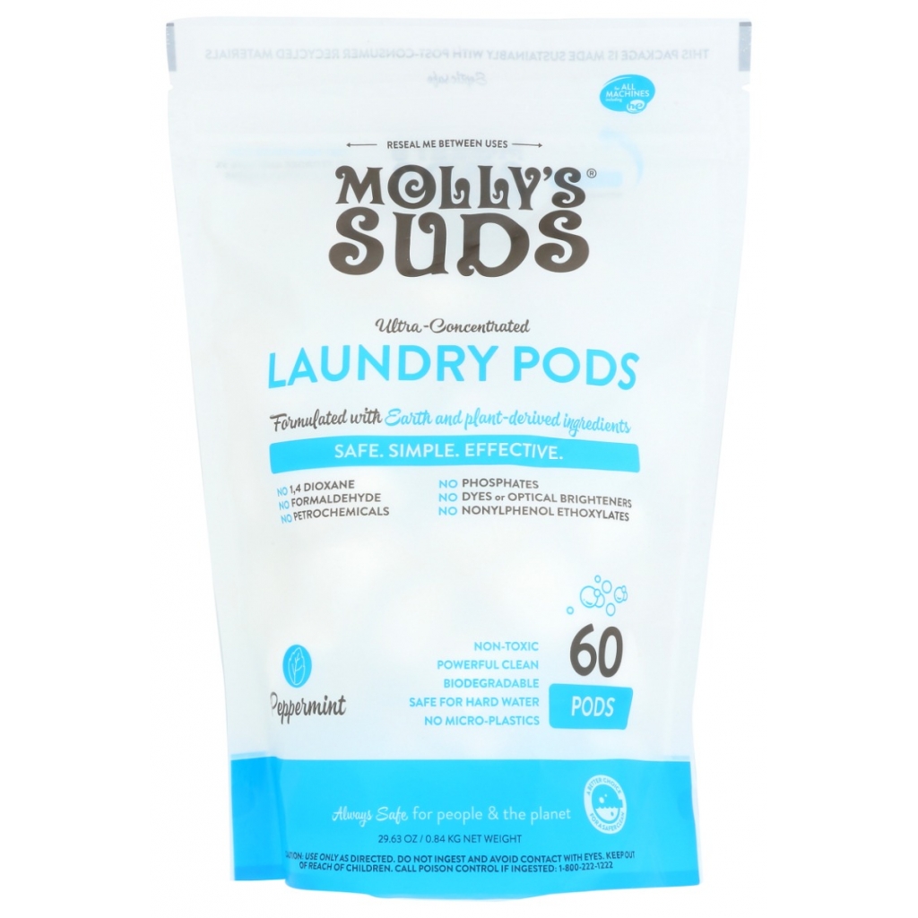 Peppermint Laundry Detergent Pods - 60 Count