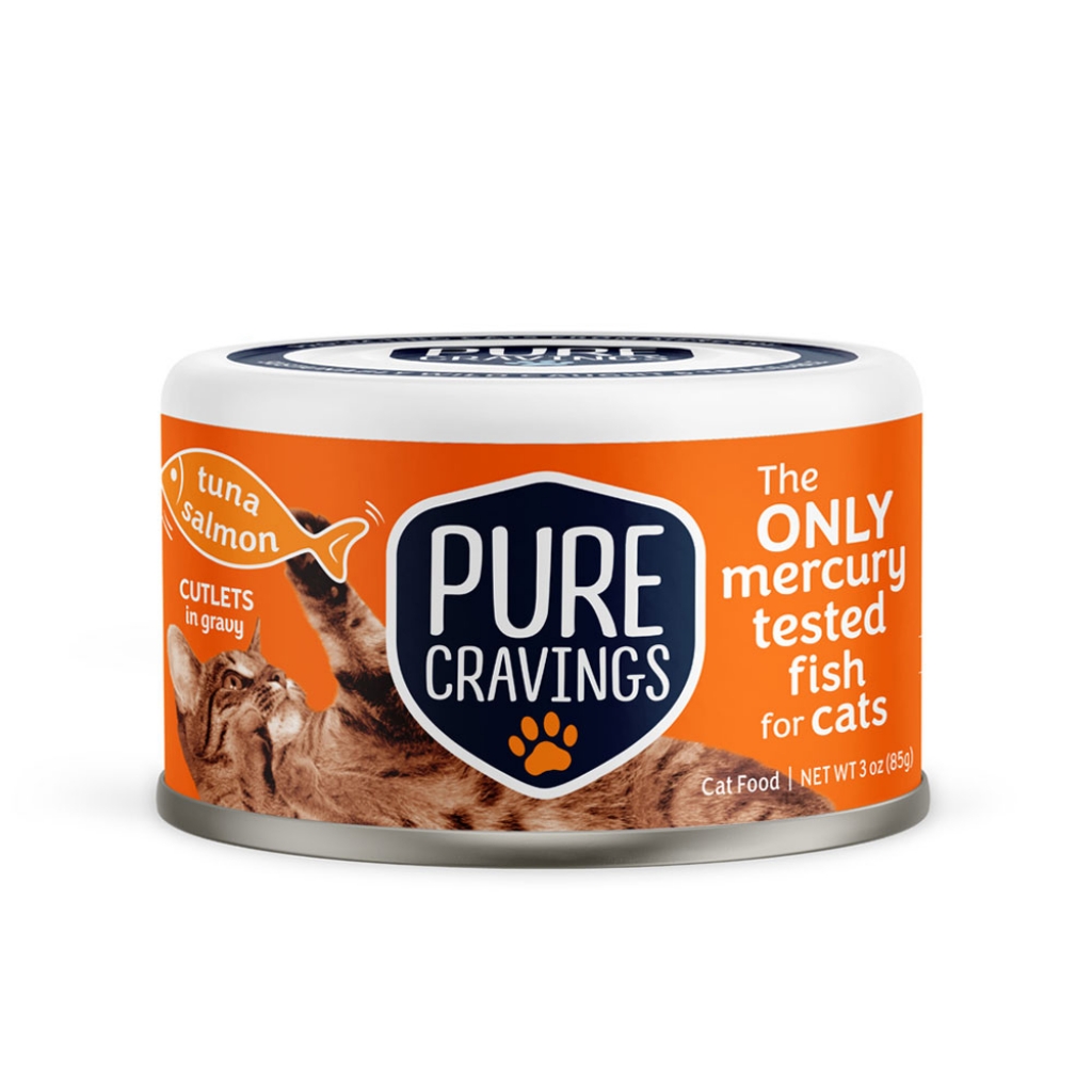 Mercury-Tested Tuna & Salmon Cutlets in Gravy - 3 oz