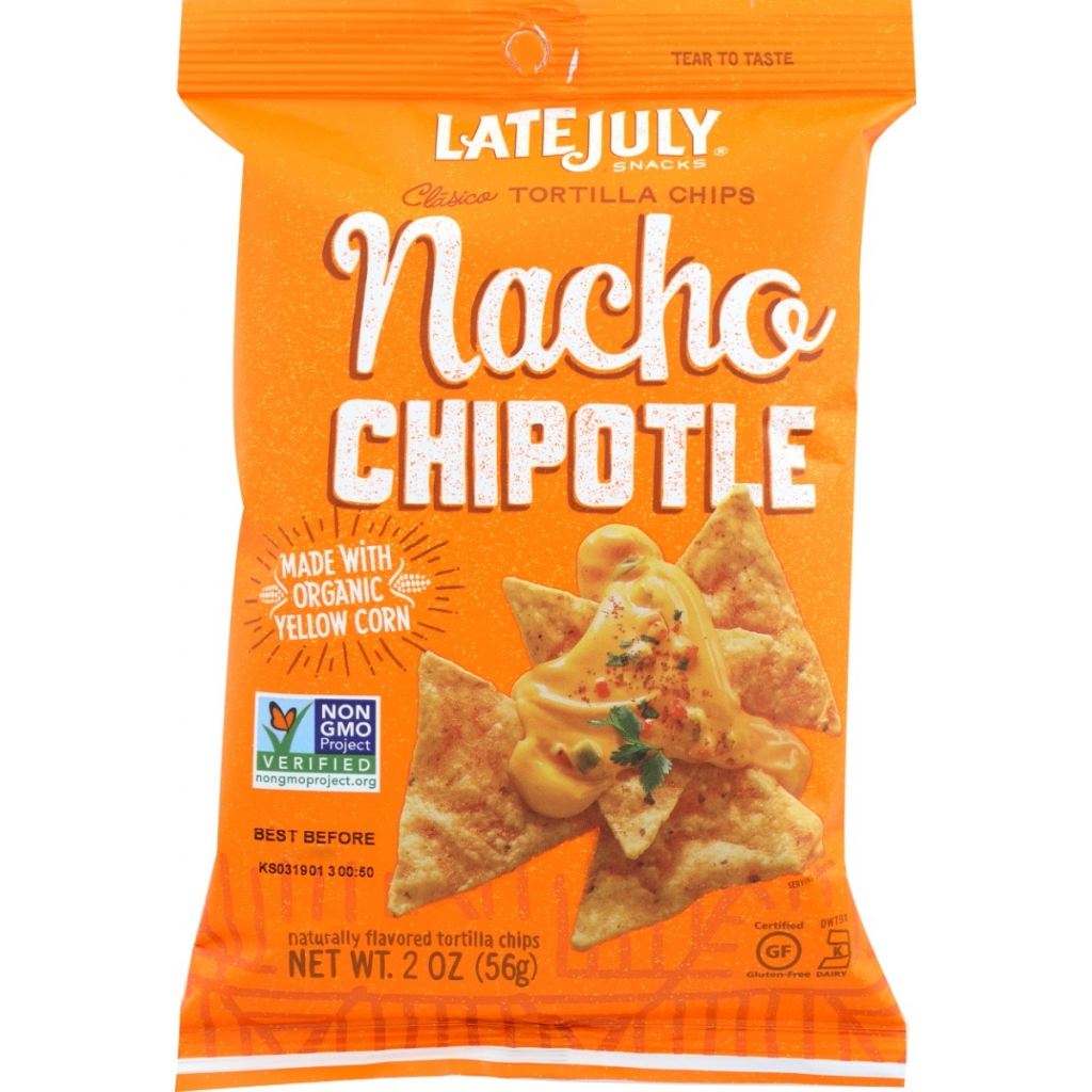 Organic Nacho Chipotle Tortilla Chips - 2 oz