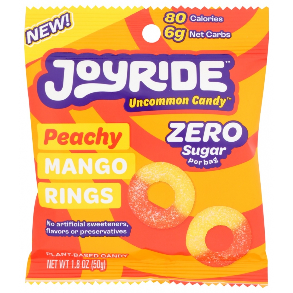 Peachy Mango Zero Sugar Rings - Sweet Treat, 1.8 oz