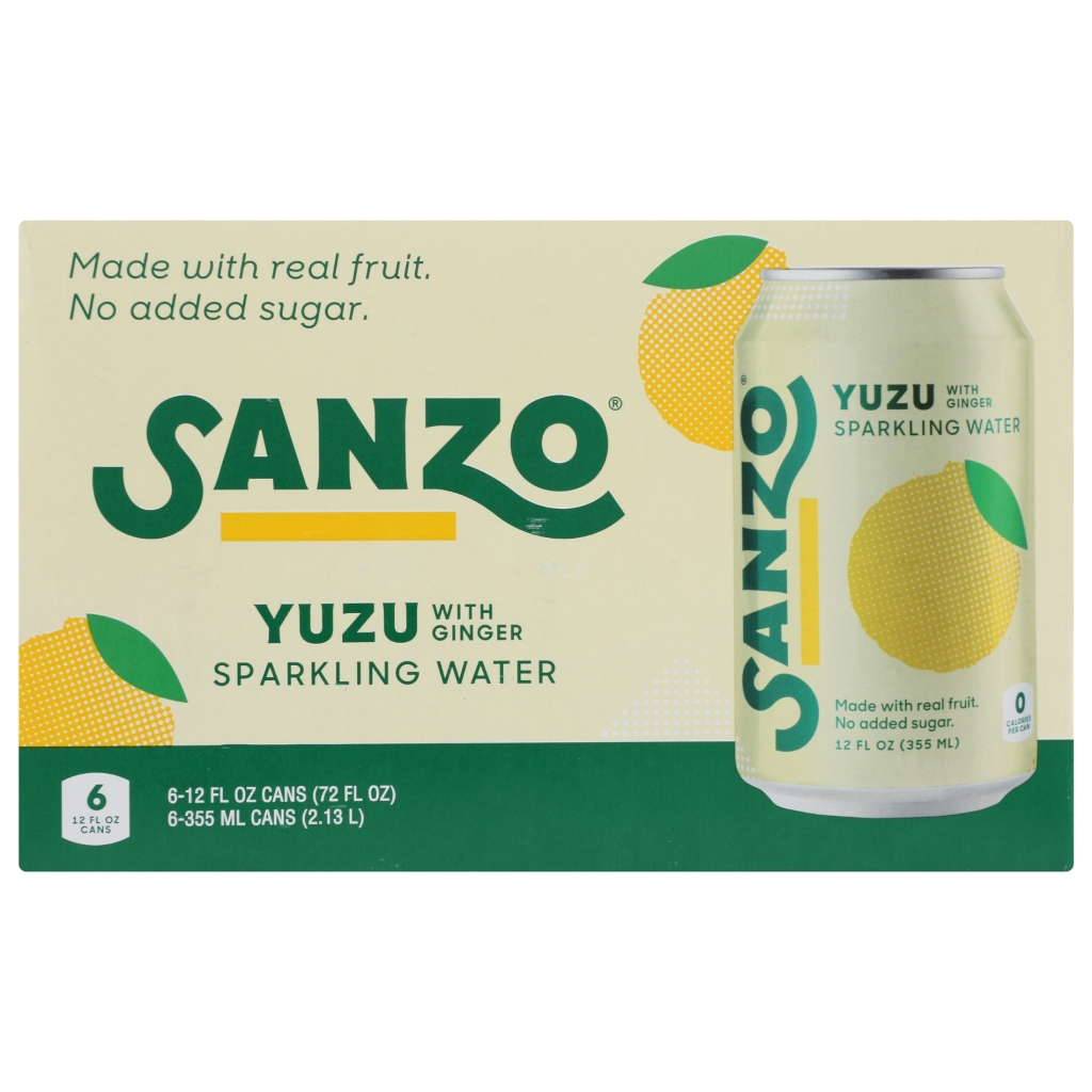 Sparkling Yuzu Ginger Water - 6 Cans