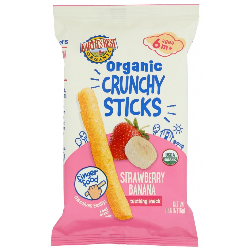 Organic Strawberry Banana Crunchy Sticks, 0.56 oz