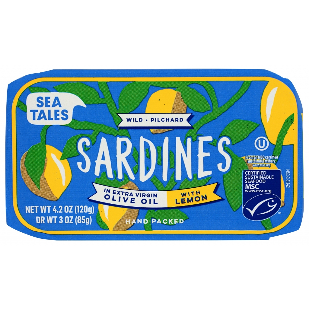 Sardines in Olive Oil with Lemon, 4.2 oz